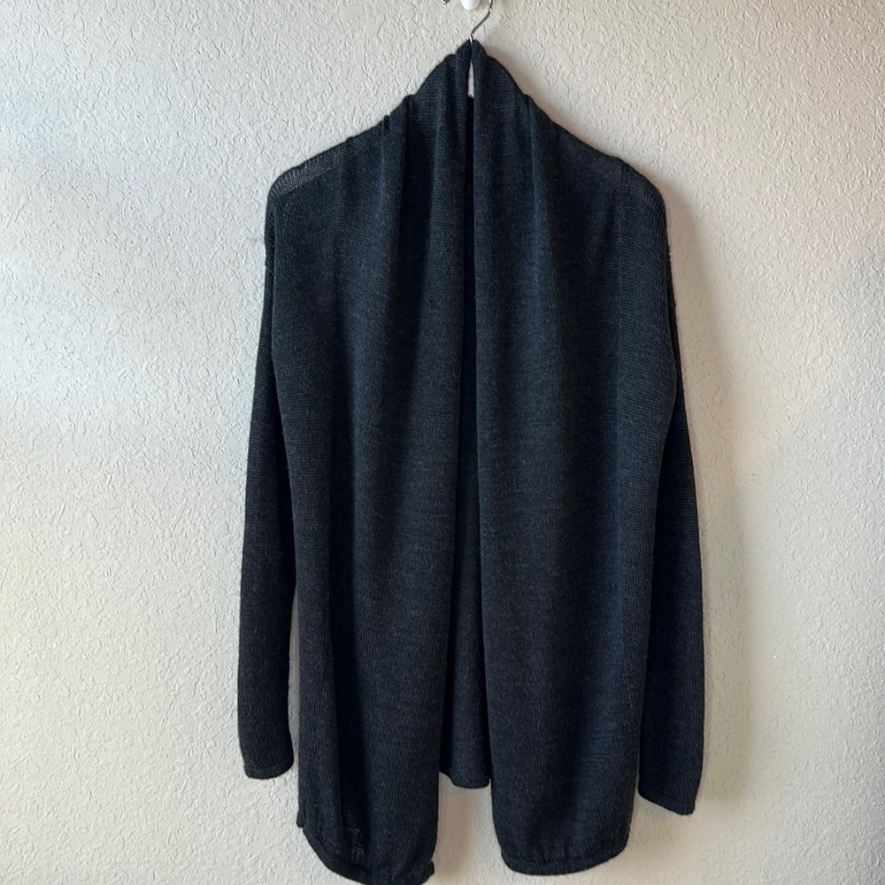 Karen Kane Women's 100% Merino Wool Shawl‎ Collar Open Front Cardigan Size XS